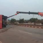 ಕೆಎಸ್‌ಆರ್‌ಟಿಸಿ ಬಸ್ ಪಲ್ಟಿ: 45 ಪ್ರಯಾಣಿಕರು ಪಾರು